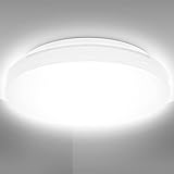 B.K.Licht – LED Badezimmerlampe – spritzwassergeschützte Bad-Lampe mit neutralweißer Lichtfarbe – Ø28,8 cm Größe M