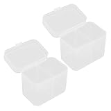 LALAFINA 2 Stück Box Aufbewahrungsbox Gesicht Wattepads Spender Aufbewahrung Organizer Box Make-Up Behälter Gesichtspeeling Puff Box Kunststoff Make-Up Patch Organizer Wattepad