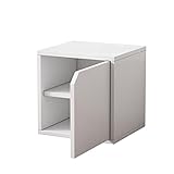 Einfaches, modernes Bücherregal, frei kombinierbarer Gitterschrank, Studentenschließfachboden, kleines Bücherregal mit Tür YIJIAN (Größe : D Warm White 30x30x30cm)