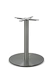 Dublino Tischgestell Tischbein Edelstahl, Premium, PD7086inox, INOX, Esstisch, Höhe 73 cm, 26 kg, Bodenplatte Ø 60 cm, max. Tischplattengröße 85x85 / Ø 120 cm