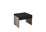 ALTDECOR Couchtisch, Kaffeetisch, ideal als Sofatisch oder Wohnzimmertisch, solide Konstruktion aus Möbelplatte, 60x60x45 cm - Schwarz/Colonial Grange Eiche K354 - AHARA Mini