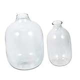 TEMKIN Glasvasen Klare Glasvasen Klare Zylindervasen Hydroponische Bodenvase Moderne Vase Pflanzenhalter Hydroponische Vase Einfacher Blumenhalter Glas Wasserpflanzen 2St Vase (Color : Light Grey, S