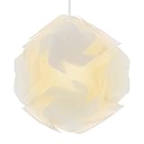 kwmobile DIY Puzzle Lampe Lampenschirm - Kugel Design - 28cm - moderner Lampen Schirm rund für Hängelampe Pendelleuchte - Leuchten Schirm weiß