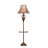 Stehleuchte Stehlampe Standleuchte Stehlampe Im Europäischen Stil E27 Geschnitzte Stehlampe Wohnzimmer Schlafzimmer Leselampe Sofa Licht Standlampe Wohnzimmer (Color : A, Size : Dimmer switch)