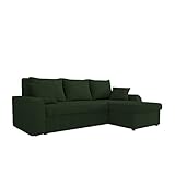 Mirjan24 Ecksofa Kristofer Cord, Design Eckcouch, Couch mit Schlaffunktion, Zwei Bettkasten, Wohnlandschaft, Bettfunktion L-Form Sofa, Ottomane universell (Poso 14)