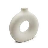 Pevfeciy Keramik vase beige Moderne deko Kunst Vase Runde Form Vasen Abstraktion Blumenvase Dekoration Ins Style Blumenvase für Home Office Dekor, Geschenk für Hochzeit Einweihungsparty feiern