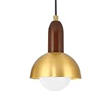 TAYOMA Vintage-Pendelleuchte Aus Metall Industrieller Kleiner Hängelampenschirm Persönlichkeit Gold Hängeleuchte 1-flammige Retro-Hängelampe Für Küche, Schlafzimmer, Esszimmer, Restaurant