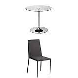 Julian Bowen Set of Kudos Table & 4 Jazz Grey Chairs
