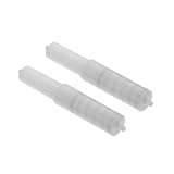 SEWACC 2 Stück Karton Mittelschaft Weißer Toilettenpapierhalter Ständer Kunststofftrommel Edelstahl Toilettenpapierhalter Toilettenpapierhalter Toilettenpapierrolle