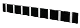 LoCa Garderobe Knax 8 schwarz (Haken klappbar Alu) Garderoben-Leiste Kleiderhaken Flur modern Garderobenpaneel