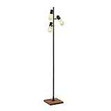 Lindby Stehlampe 'Nilaska' (Retro, Vintage, Antik) in Schwarz aus Metall u.a. für Wohnzimmer & Esszimmer (3 flammig, E27) - Stehleuchte, Standleuchte, Floor Lamp, Wohnzimmerlampe, Wohnzimmerlampe