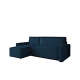 Mirjan24 Ecksofa Tensti, Freistehendes L-Form Sofa/Couch mit Bettkasten und Schlaffunktion, Eckcouch mit Bettfunktion, Polsterecke, Wohnlandschaft, Sofagarnitur (Manila 26, Seite: Links)