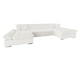 Ecksofa Alia Premium, Regulierbare Armlehnen, 2 Bettkasten und Schlaffunktion, U-Form Eckcouch vom Hersteller, Sofa Couch Wohnlandschaft (Baloo 2073)