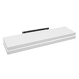 WOLTU 2X Wandregal Wandboard Bücherregal Regale für Deko Wandablagen aus MDF Holz, 2er Set Hängeregal Weiss, 110x23x3,8cm RG9316ws-2