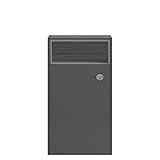 Hudson Reed FMC856 Coast Grey Hochglanz Einheit, Grau Modernes Badezimmer Stand offenem Regal (ohne WC-Schüssel und Spülkasten), 600 mm, Anthrazit