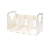 CLoxks Aktenregal Kostenloser Installationsdatei Rack All-in-One-Buch-Stand-Buchständer Büro-Desk-Dateiregal-Organizer, weiß Lagerregal