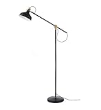 SOCUY Stehlampe Wohnzimmer Verstellbare Stehlampe Mit Langem Arm, Nordische Kreative Eisen-Stehleuchte, Stehlampe Für Wohnzimmer, Schlafzimmer Stehleuchte Stehlampen (Color : Nero)