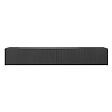 Selsey VELDIO-Tv Lowboard 175 cm, schwarz, 175 x 31,6 x 30