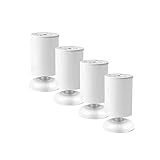 SetSailW 4X Furniture Legs Adjustable Tischbeine Esstisch Edelstahl Verstellbare Füße Mit Bodenschoner für Individuelle DIY-möbel,white-15CM(5.9IN)