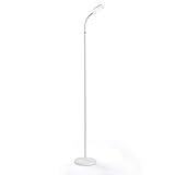 EASYmaxx LED-Standleuchte Daylight | 360°-drehbarer Lampenkopf, kabellose Stehleuchte mit flexiblem Lampenhals | Touch-Sensor [weiß]