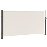 DlandHome Seitenmarkise Ausziehbar Sonnenschutz Wasserdicht 160x300CM Gartensichtschutz Sichtschutz windschutz Robust Aluminium für Balkon, Terrasse und Garten, Beige