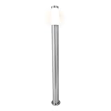 Grafner XL Edelstahl Wegeleuchte mit E27 Fassung, Höhe: 100 cm, Wegleuchte Weglampe Gartenlampe Gartenleuchte Standlampe Außenstandleuchte Pollerleuchte