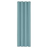 Deconovo Verdunkelungsvorhang Ösen Gardinen Wohnzimmer Vorhang Blickdicht Dicke Thermogardine Kälteschutz warm Hitzeschutz, 214x132 cm(HöhexBreite), Himmelblau, 1 Stück
