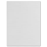 50 DIN A5 Einzelkarten Papierbögen mit Leinenstruktur - Hochweiß - 240 g/m² - 14,8 x 21 cm - Bastelbogen Ton-Papier Fotokarton Bastel-Papier Ton-Karton - FarbenFroh