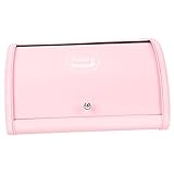 UPKOCH Box Bäckerei Getreide Kaffee Küche Lebensmittel Snack Behälter Oben Edelstahldeckel Organisationskapazität Laib Für Kekse Brot Rosa Mit Reis Rustikale Aufbewahrung Tragbarer