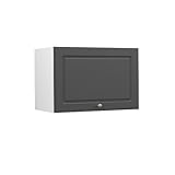 Vicco Küchenschrank Küchenmöbel Fame-Line Landhaus Küche Einbauküche Küchenzeile Blende Unterschrank Hochschrank Hängeschrank (Weiß-Anthrazit-Gold, Hängeschrank 60 cm flach)