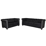 vidaXL Chesterfield Sofa Couch 2-& 3-Sitzer Kunstleder Wohnmöbel Polstergarnitur