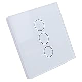 Intelligenter Wand-Touch-Lichtschalter, Einpoliger APP-Steuerungs-Smart-Lichtschalter 110‑240 V EU-Stecker für TUYA für Wohnungsbüro