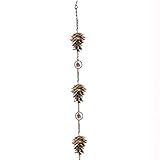 MEFFEE Klassische Bronze Pine Cone Windspiel, Hanging Rain Catcher Wind Chime Patio Garden Yard Art Outdoor Decor 100cm