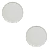 KHG 2er Set Pizzateller, extra groß mit 33cm Durchmesser in weiß, perfekt für Gastro und Zuhause, hochwertiges Porzellan, Spühlmaschinengeeignet & perfekt Stapelbar im zeitlosem Design