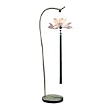 SYALEO Dekorative Lotus LED Stehlampe mit Quaste Kreative Moderne Stehleuchte Chinesischer Stil Eckleuchte Leselampe für Wohnzimmer Schlafzimmer Büro Lesen Arbeiten