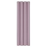 Deconovo Vorhang Blickdicht Ösen Gardinen Kinderzimmer Thermogardine Kälteschutz Ösen, 180x140 cm(HöhexBreite), Hellpink, 1 Stück