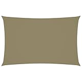 Sonnensegel, BULANED Sichtschutz Balkon, Balkon Sonnenschutz, Sonnenschutzsegel,Regenschutz Balkon, Seitenmarkise, Sichtschutz Terrasse, Oxford-Gewebe Rechteckig 2x5 m Beige