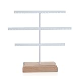 Schmuckregal Kreatives Ohrringregal Aufbewahrung Hängende Ohrringe Ohrclip Rack Haushalt Schmuckständer Schmuckregal Hängende Wandmontage (Farbe: Weiß) (Weiß)