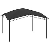 Haus & Garten mit Gartenpavillon, 4 x 4 x 2,9 m, Anthrazit, 180 g/m²