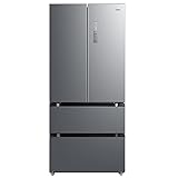 Midea MDRF713FGE02 Kühl-/Gefrierkombination French Door, 189,8cm Höhe, 83,3cm Breit, 314 kWh/Jahr, NoFrost, Digi-Fresh Box, Inverter Technologie, Plasma Pure, Front Inox