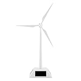 Ftory Windmühlenmodell - Solarbetriebene 3D-Windmühle Zusammengebautes Modell Craft Windturbine Kinder Kinder Bildung Lernen Spaß Spielzeug Geschenk für Home Desktop Dekor