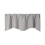 AQ899 Blackout Curtains Door Curtain Kitchen Shading Window Curtain Solid Color Pocket Fan Shaped Curtain Short Curtain 52 X 18 Inches Curtains Drapes 132×46cm