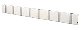 LoCa Garderobe Knax 8 weiß (Haken klappbar Alu) Garderoben-Leiste Kleiderhaken Flur modern Garderobenpaneel