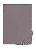 biberna 0077640 Spannbetttuch Boxspring Jersey-Elastic (Matratzenhöhe 25-40 cm) 1x 180x200 cm - 200x220 cm silber/grau