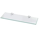bonsport Glasregal Wandregal für Badezimmer Milchglas - Glas Regal aus 6 mm Sicherheitsglas 30x10,16x0,6cm - Glasablage Glasregalboden Badablage