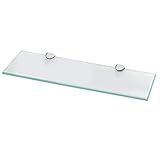 bonsport Glasregal Wandregal für Badezimmer Milchglas - Glas Regal aus 6 mm Sicherheitsglas 30x10,16x0,6cm - Glasablage Glasregalboden Badablage