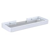 Shower Caddy Space Aluminium-Wandregal Badezimmer-Lagerregal, weißes Glas-Küchen-Lagerregal-Badezimmer-Regal-Aufbewahrung (Color : 20 Punch)
