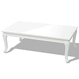 vidaXL Couchtisch Wohnzimmertisch Kaffeetisch Tisch 115×65×42 cm Hochglanz-Weiß