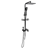 Startseite Duschsystem Regendusche vielseitiges Duschpaneel Massage Duscharmatur mit Handbrause 70-115cm verstellbare Duschschiene