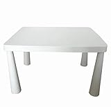 Unbekannt IKEA Mammut Kindertisch in weiß; für drinnen und draußen; (77x55cm)
